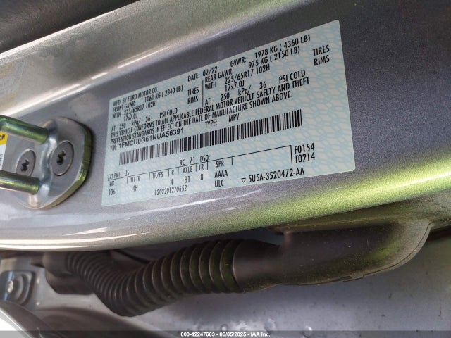 1FMCU0G61NUA56391 Ford ESCAPE SE