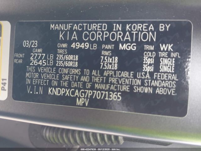 KNDPXCAG7P7071365 KIA Sportage Hybrid Sx-prestige