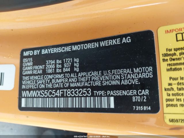 WMWXS5C54FT833253 Mini Hardtop Cooper