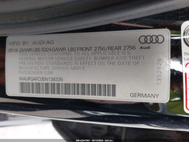 WAUFGAFC0EN138335 Audi A6 3.0t Premium Plus