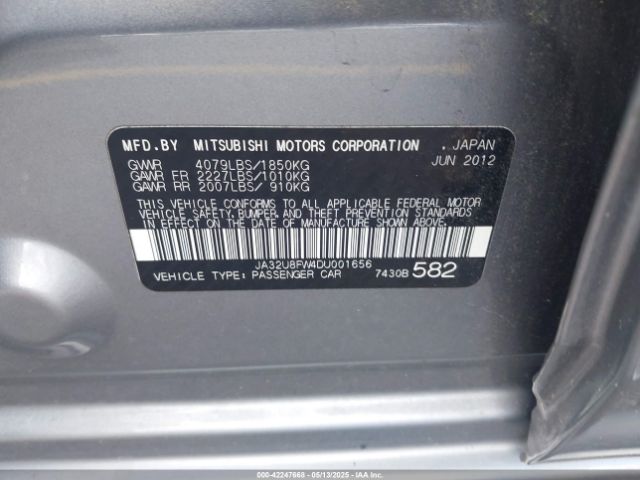 2013 MITSUBISHI LANCER JA32U8FW4DU001656 Photo 8