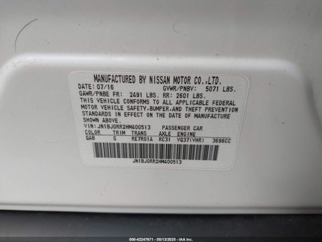 2017 INFINITI QX50 JN1BJ0RR2HM400513 Photo 8