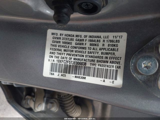 19XFC2F57JE006838 Honda Civic Lx