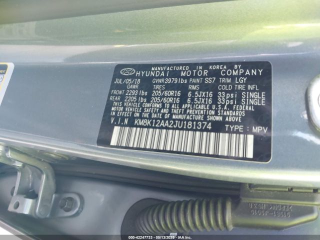 KM8K12AA2JU181374 Hyundai Kona Se