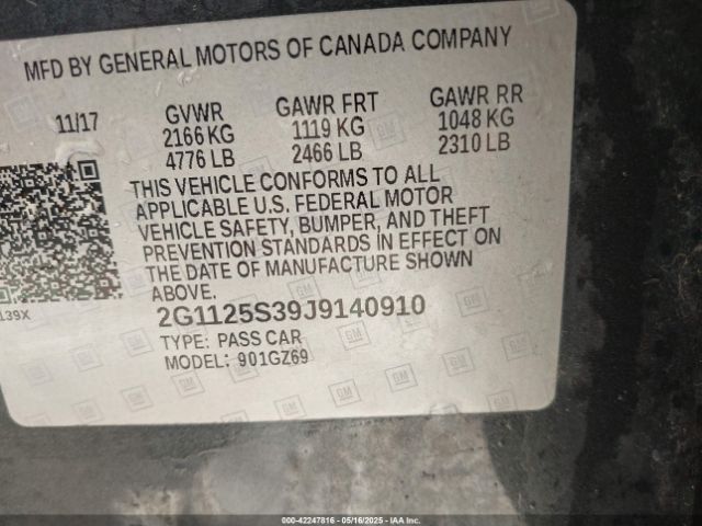 2G1125S39J9140910 Chevrolet IMPALA 2LZ