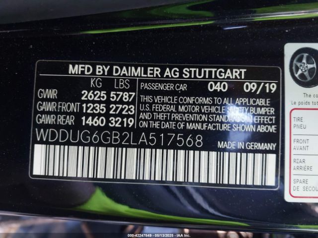 WDDUG6GB2LA517568 Mercedes-Benz m276