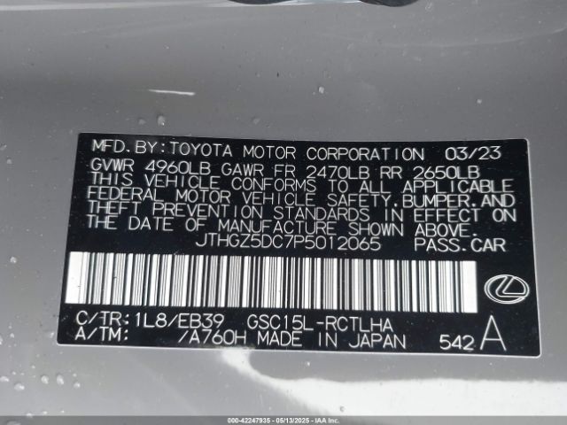 2023 LEXUS RC 350 JTHGZ5DC7P5012065 Photo 8