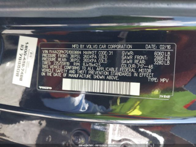 YV4A22PK7G1069884 Volvo Xc90 T6 Momentum