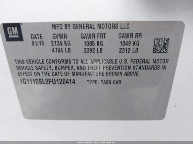 1G1115SL0FU120414 Chevrolet IMPALA 1LT