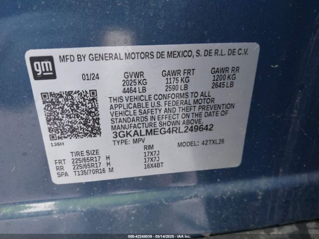 3GKALMEG4RL249642 GMC Terrain Fwd Sle