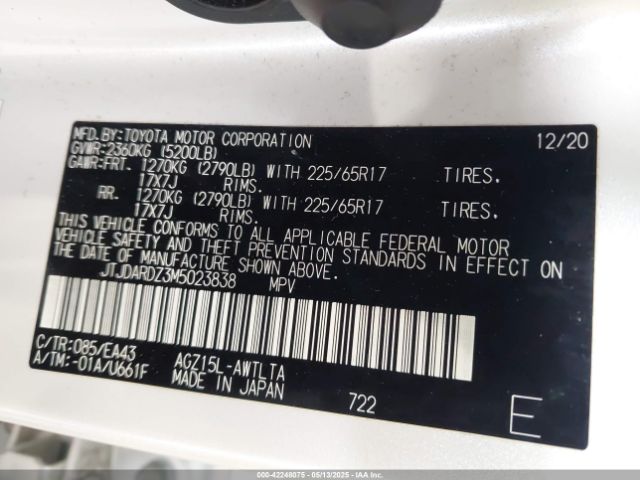 2021 LEXUS NX 300 JTJDARDZ3M5023838 Photo 8