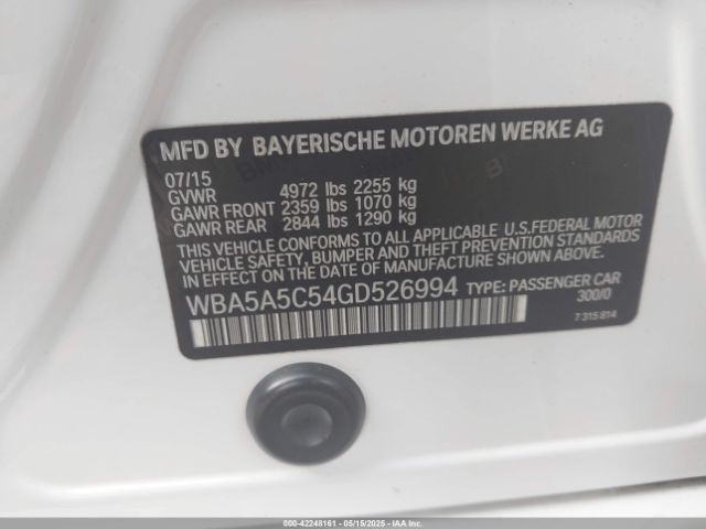 WBA5A5C54GD526994 BMW 528I