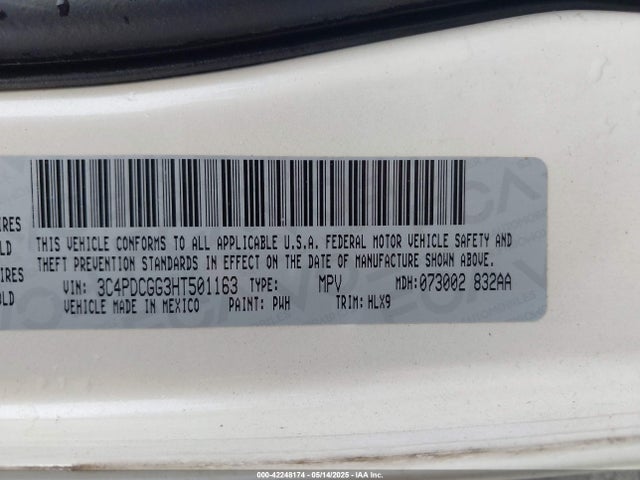3C4PDCGG3HT501163 Dodge Journey Crossroad Plus