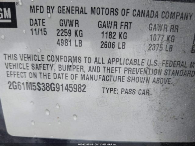 2G61M5S38G9145982 Cadillac Xts Luxury Collection