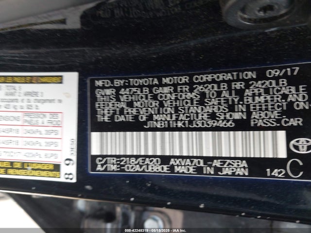 JTNB11HK1J3039466 Toyota CAMRY SE