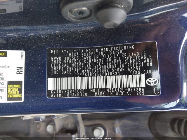 5YFS4RCE6LP040831 Toyota m20-fks