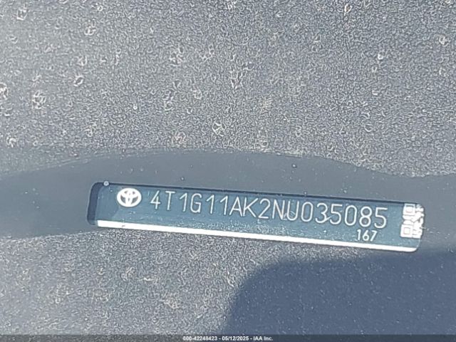 2022 TOYOTA CAMRY 4T1G11AK2NU035085 Photo 8