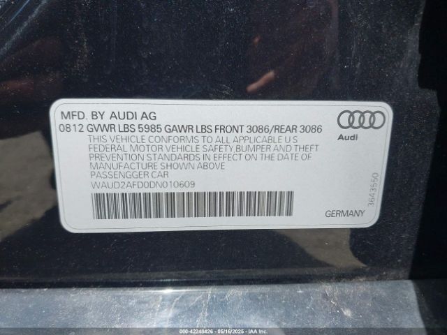 2013 AUDI S8 WAUD2AFD0DN010609 Photo 8