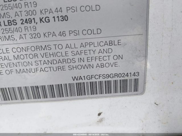 WA1GFCFS9GR024143 Audi Q3 2.0t Premium Plus