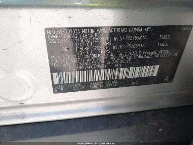 2T3H1RFV4PC236424 Toyota RAV4 LE