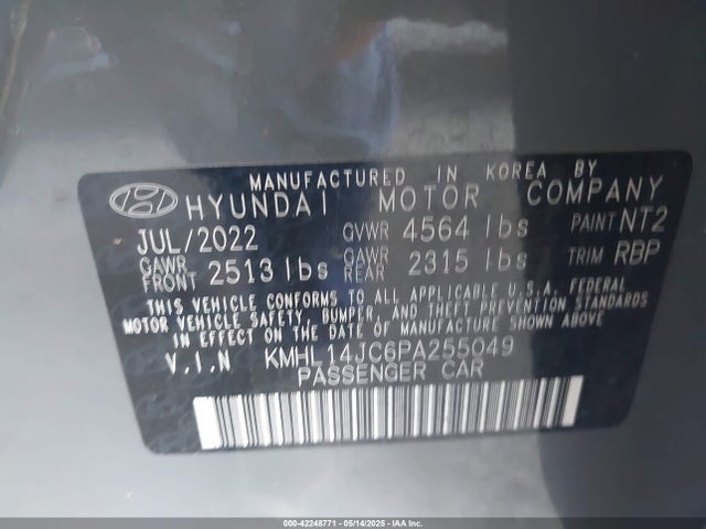 KMHL14JC6PA255049 Hyundai t-gdi theta iii