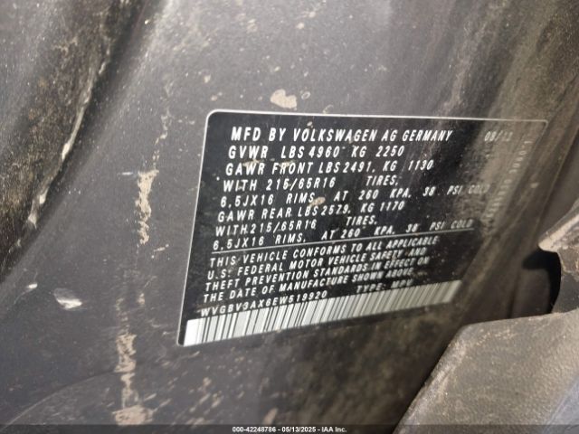 WVGBV3AX6EW519920 Volkswagen TIGUAN S