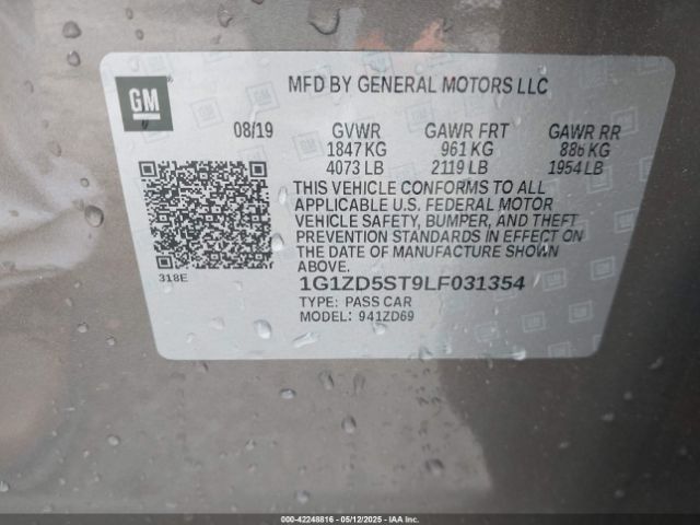2020 CHEVROLET MALIBU 1G1ZD5ST9LF031354 Photo 8