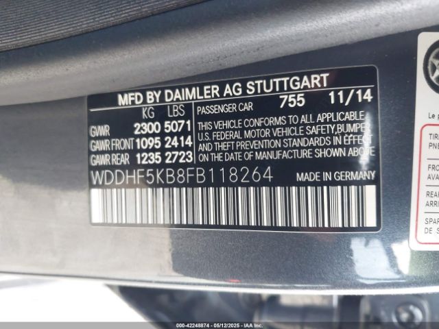 2015 MERCEDES-BENZ E 350 WDDHF5KB8FB118264 Photo 8