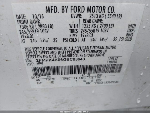 2016 FORD EDGE 2FMPK4K96GBC63643 Photo 8