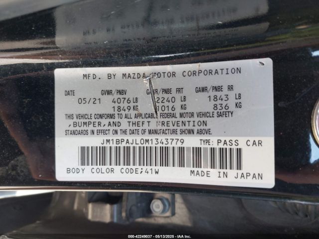 2021 MAZDA MAZDA3 JM1BPAJL0M1343779 Photo 8