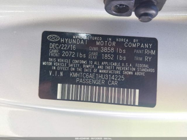 KMHTC6AE1HU314225 Hyundai t-gdi gamma