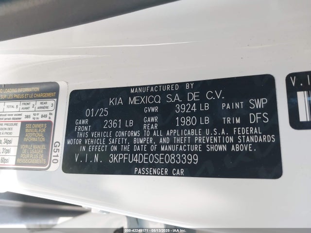 KIA k4 2025 3KPFU4DE0SE083399 Image 9