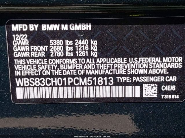 2023 BMW M5 WBS83CH01PCM51813 Photo 8