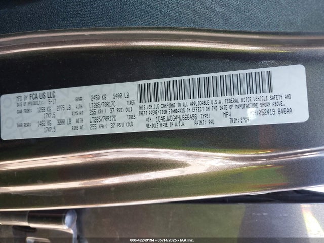 1C4BJWDG4HL666496 Jeep Wrangler