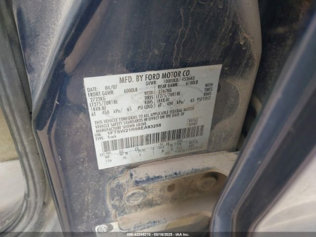 2008 FORD F-250 1FTSW21R98EA93258 Photo 8