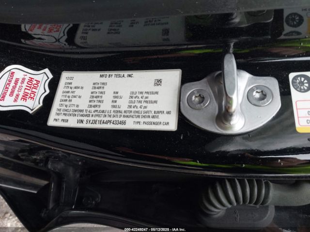5YJ3E1EA4PF433466 Tesla Model 3 Rear-wheel Drive