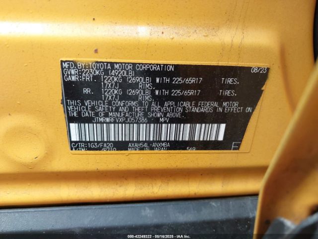 2023 TOYOTA RAV4 HYBRID JTMRWRFVXPJ057386 Photo 8