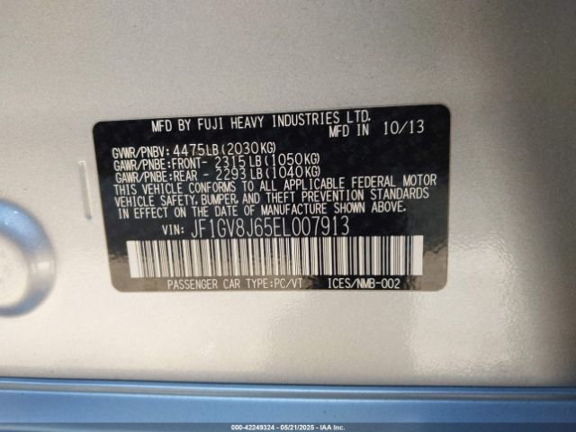2014 SUBARU IMPREZA WRX JF1GV8J65EL007913 Photo 8