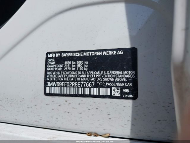 2024 BMW 3 SERIES 3MW69FF02R8E77667 Photo 8