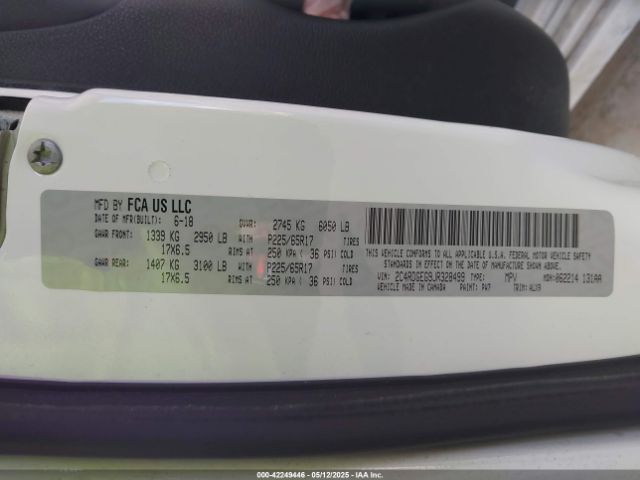 2C4RDGEG9JR328499 Dodge Grand Caravan Gt