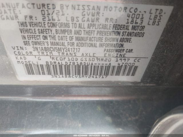 2021 NISSAN SENTRA 3N1AB8CV5MY241717 Photo 8