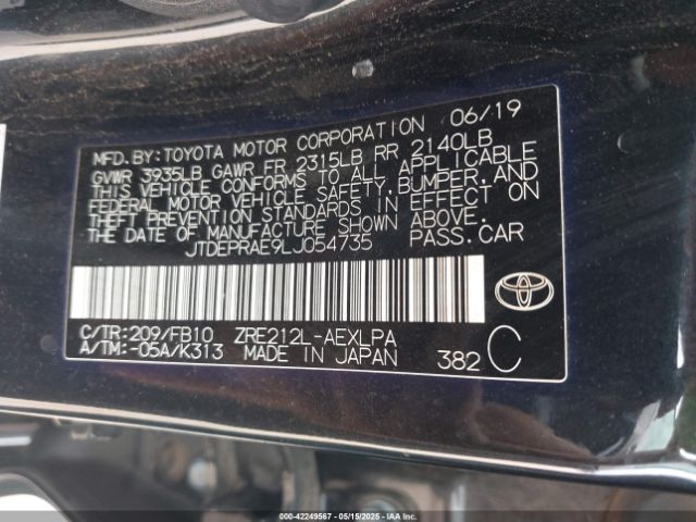 2020 TOYOTA COROLLA JTDEPRAE9LJ054735 Photo 8