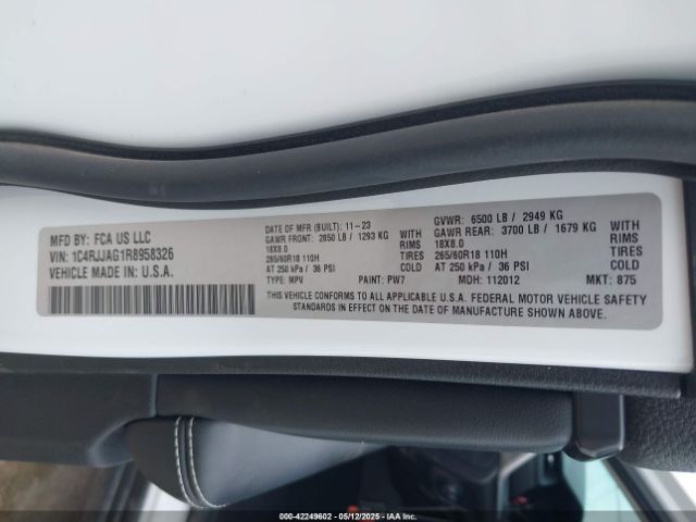 2024 JEEP GRAND CHEROKEE L 1C4RJJAG1R8958326 Photo 8