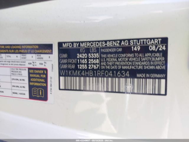 W1KMK4HB1RF041634 Mercedes-Benz m254