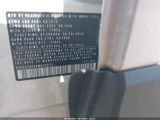 3VV5X7B22RM032517 Volkswagen Taos 1.5t S