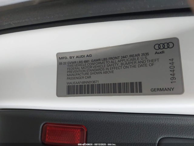 2022 AUDI A4 WAUEAAF48NN013671 Photo 8