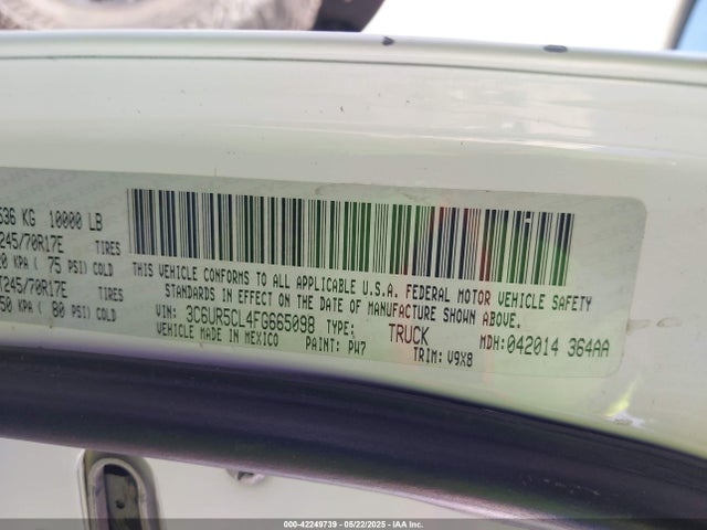 3C6UR5CL4FG665098 RAM 2500 Tradesman