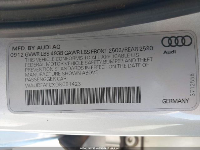 2013 AUDI A6 WAUDFAFCXDN051423 Photo 8