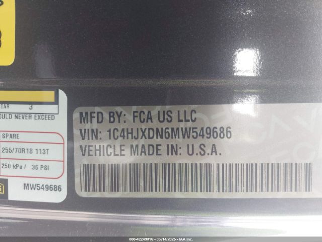 1C4HJXDN6MW549686 Jeep Wrangler