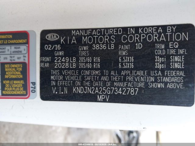 KNDJN2A25G7342787 KIA Soul